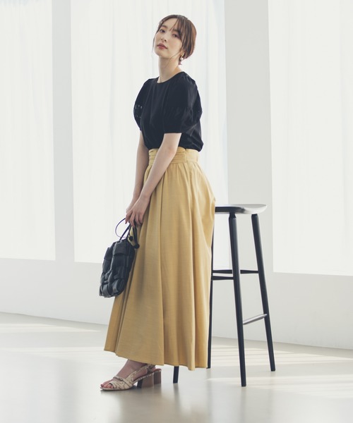 Andemiu（アンデミュウ）の「シアーキリカエカットソー959073（Tシャツ/カットソー・レディース・ブラック/パープル/オフホワイト・FREE）」の10枚目の写真