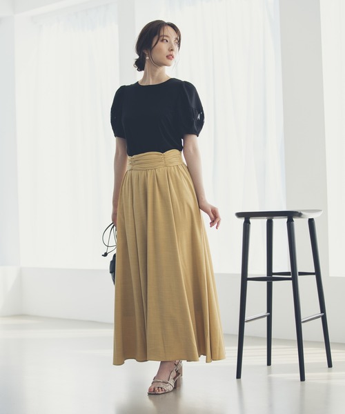 Andemiu（アンデミュウ）の「シアーキリカエカットソー959073（Tシャツ/カットソー・レディース・ブラック/パープル/オフホワイト・FREE）」の11枚目の写真