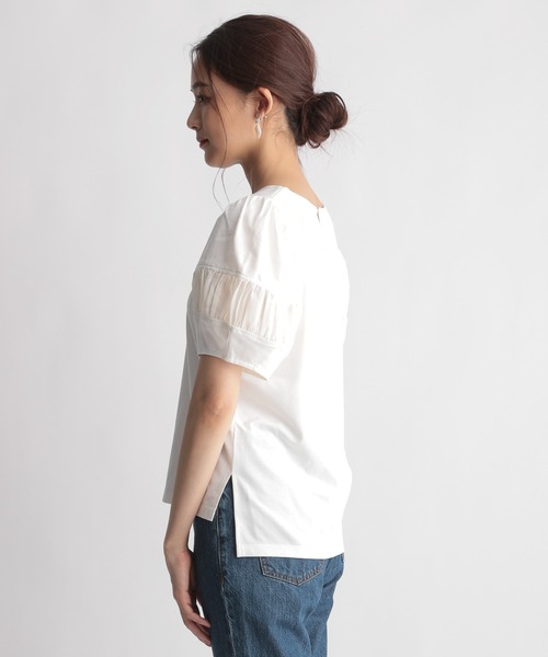 Andemiu（アンデミュウ）の「シアーキリカエカットソー959073（Tシャツ/カットソー・レディース・ブラック/パープル/オフホワイト・FREE）」の21枚目の写真