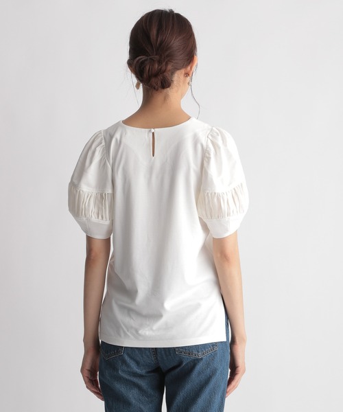 Andemiu（アンデミュウ）の「シアーキリカエカットソー959073（Tシャツ/カットソー・レディース・ブラック/パープル/オフホワイト・FREE）」の22枚目の写真