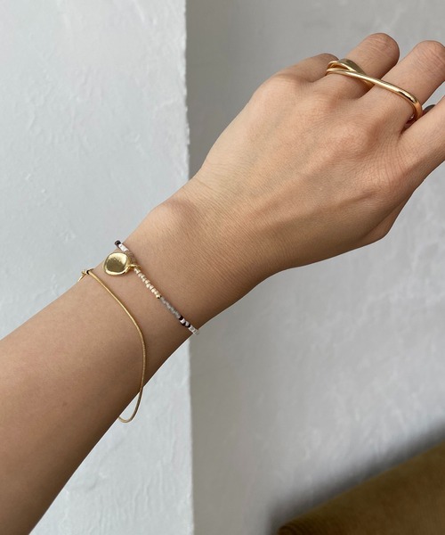 GOLDY(ゴールディ)の「【GOLDY/ゴールディ】スネークチェーンSETビーズブレス(ブレスレット・レディース・シルバー/ゴールド・FREE)」の2枚目の写真