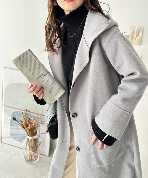 GeeRA（ジーラ）の「オーバーサイズフードロングコート（チェスター