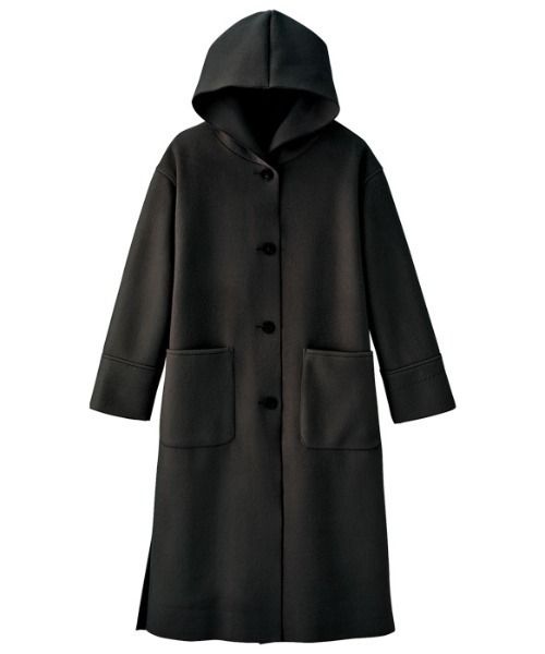 GeeRA(ジーラ)の「オーバーサイズフードロングコート(チェスターコート・レディース・ブラウン/ブラック/ブルー/ベージュ・XX-LARGE/X-LARGE/LARGE/SMALL/MEDIUM)」の5枚目の写真