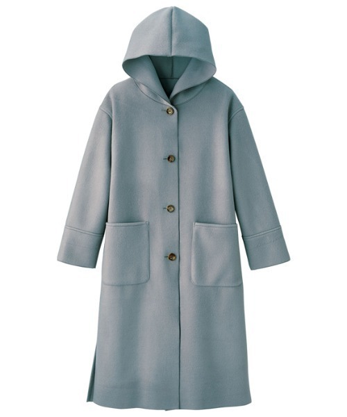 GeeRA(ジーラ)の「オーバーサイズフードロングコート(チェスターコート・レディース・ブラウン/ブラック/ブルー/ベージュ・XX-LARGE/X-LARGE/LARGE/SMALL/MEDIUM)」の8枚目の写真