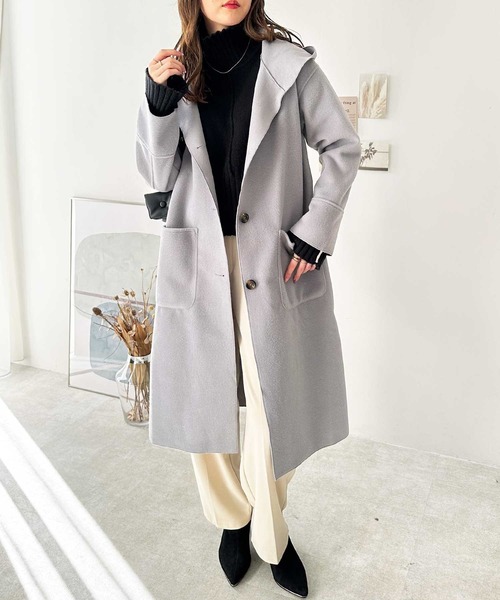 GeeRA（ジーラ）の「オーバーサイズフードロングコート（チェスター