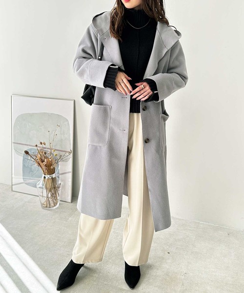 GeeRA（ジーラ）の「オーバーサイズフードロングコート（チェスター