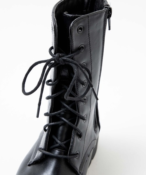 WEGO(ウィゴー)の「WEGO/ボリュームショートブーツ(ブーツ・レディース・ブラック・MEDIUM/LARGE)」の3枚目の写真