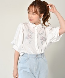 ems excite | 刺繍パワショルブラウス(シャツ/ブラウス)
