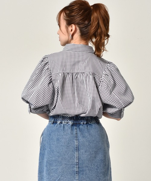 ems excite（エムズエキサイト）の「刺繍パワショルブラウス（シャツ/ブラウス・レディース・ライトブルー/ブラック系その他/ホワイト/ベージュ・FREE）」の13枚目の写真