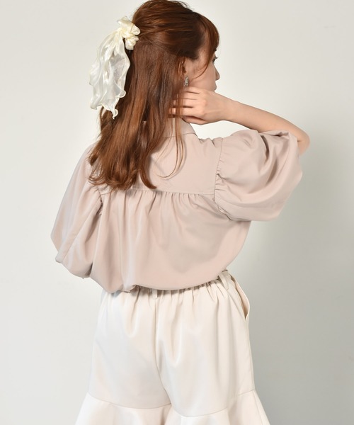 ems excite（エムズエキサイト）の「刺繍パワショルブラウス（シャツ/ブラウス・レディース・ライトブルー/ブラック系その他/ホワイト/ベージュ・FREE）」の11枚目の写真