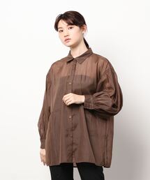 ラメシアーボリュームスリーブシャツ