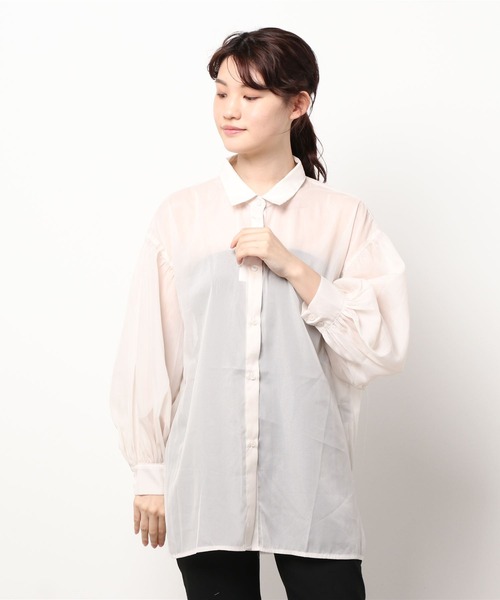 セール】ラメシアーボリュームスリーブシャツ（シャツ/ブラウス  