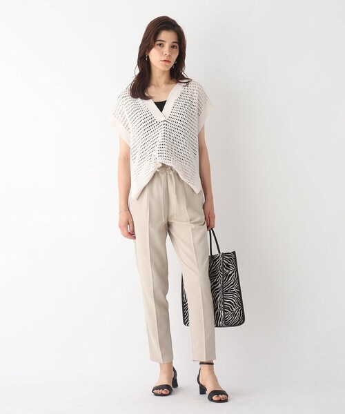 OPAQUE.CLIP(オペークドットクリップ)の「◆ストレッチカルゼ イージーテーパードパンツ【WEB限定サイズ】(その他パンツ・レディース・ベージュ/ダークオリーブ/ブラック/チャコールグレー・42/34/38/36/40)」の11枚目の写真