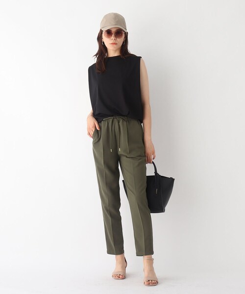 OPAQUE.CLIP(オペークドットクリップ)の「◆ストレッチカルゼ イージーテーパードパンツ【WEB限定サイズ】(その他パンツ・レディース・ベージュ/ダークオリーブ/ブラック/チャコールグレー・42/34/38/36/40)」の12枚目の写真
