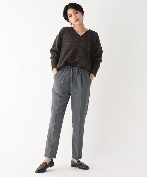 OPAQUE.CLIP(オペークドットクリップ)の「◆ストレッチカルゼ イージーテーパードパンツ【WEB限定サイズ】(その他パンツ・レディース・ベージュ/ダークオリーブ/ブラック/チャコールグレー・42/34/38/36/40)」の15枚目の写真