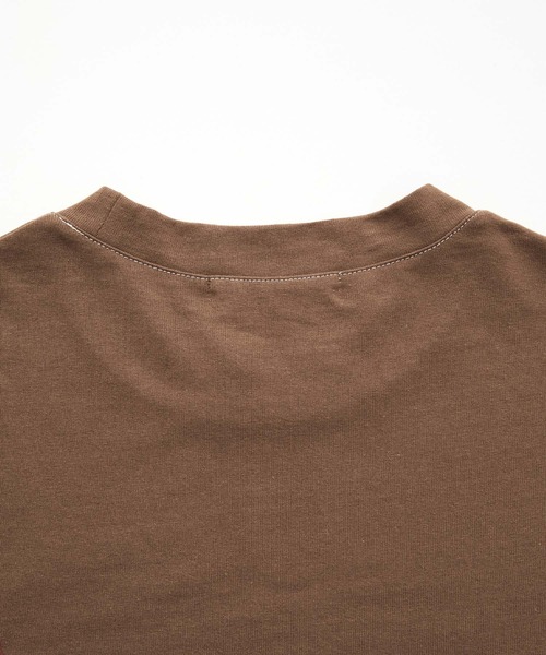 PURIL（ピュリル）の「【PURIL】リボン付き　配色ステッチカットソーフレアロングワンピース（ワンピース・レディース・ブラック/ブラウン/ボルドー・S/M）」の9枚目の写真