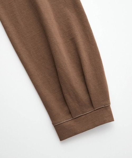 PURIL（ピュリル）の「【PURIL】リボン付き　配色ステッチカットソーフレアロングワンピース（ワンピース・レディース・ブラック/ブラウン/ボルドー・S/M）」の12枚目の写真