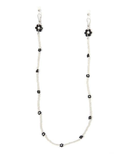 Me%（ミィパーセント）の「【3way】フラワーポイントマルチストラップ（マスク・レディース・ホワイト/ブラック/ライトピンク/グリーン系その他/ホワイト系その他・FREE）」の13枚目の写真