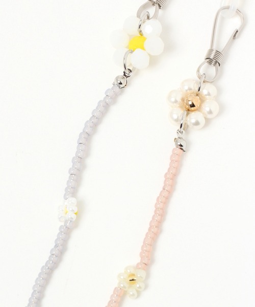 Me%（ミィパーセント）の「【3way】フラワーポイントマルチストラップ（マスク・レディース・ホワイト/ブラック/ライトピンク/グリーン系その他/ホワイト系その他・FREE）」の15枚目の写真