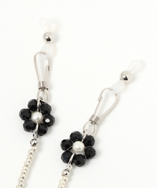 Me%（ミィパーセント）の「【3way】フラワーポイントマルチストラップ（マスク・レディース・ホワイト/ブラック/ライトピンク/グリーン系その他/ホワイト系その他・FREE）」の12枚目の写真