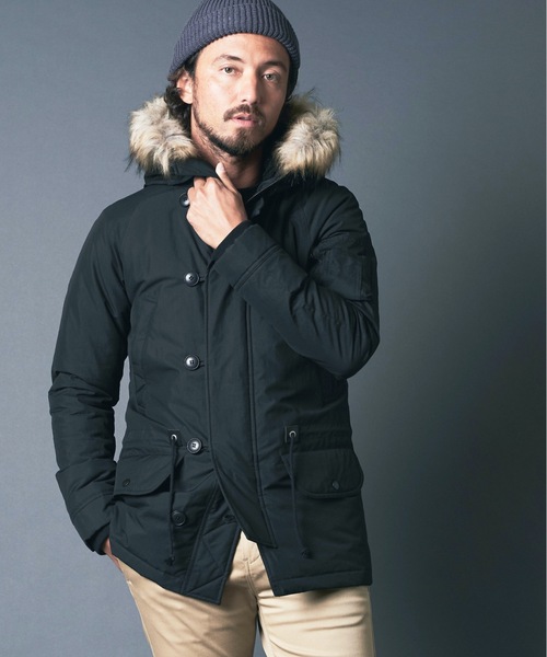 Magine（マージン）の「CTN/NY SUPIMA WEATHER THINSULATE N3B COAT コットンナイロン ウェザー シンサレート N３B　コート（モッズコート・メンズ・ブラック/オリーブ/ネイビー・44/48/46）」の2枚目の写真