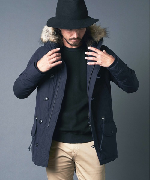 Magine（マージン）の「CTN/NY SUPIMA WEATHER THINSULATE N3B COAT コットンナイロン ウェザー シンサレート N３B　コート（モッズコート・メンズ・ブラック/オリーブ/ネイビー・44/48/46）」の9枚目の写真