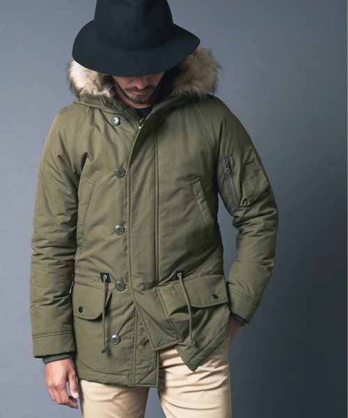 Magine（マージン）の「CTN/NY SUPIMA WEATHER THINSULATE N3B COAT コットンナイロン ウェザー シンサレート N３B　コート（モッズコート・メンズ・ブラック/オリーブ/ネイビー・44/48/46）」の11枚目の写真