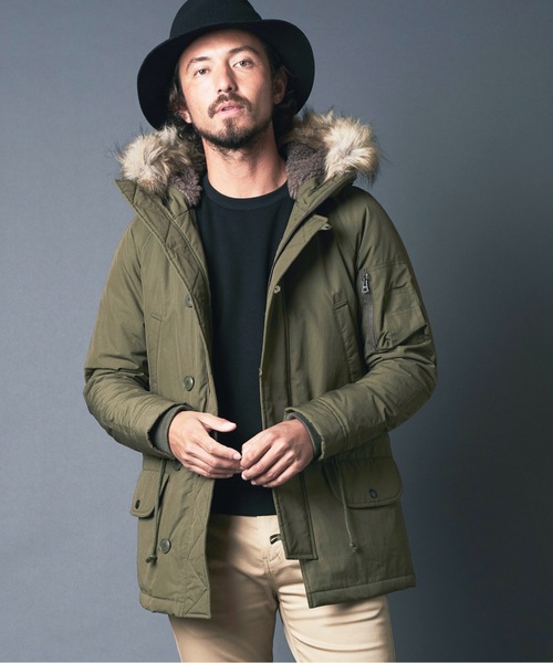 Magine（マージン）の「CTN/NY SUPIMA WEATHER THINSULATE N3B COAT コットンナイロン ウェザー シンサレート N３B　コート（モッズコート・メンズ・ブラック/オリーブ/ネイビー・44/48/46）」の13枚目の写真