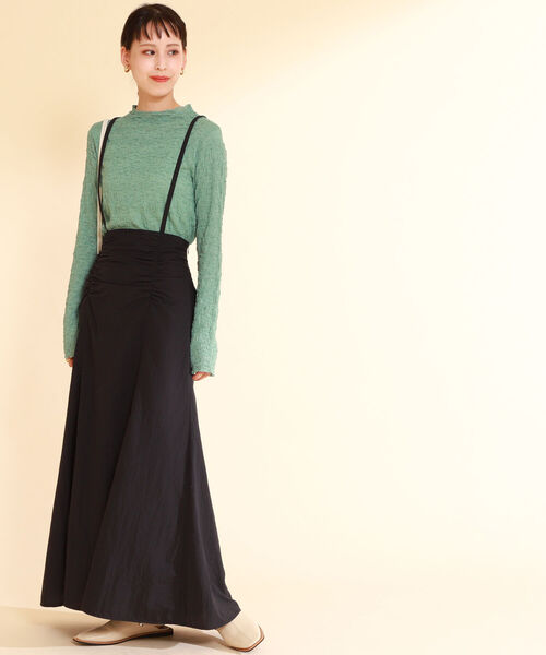 Ray BEAMS(レイビームス)の「Ray BEAMS / ウエスト ギャザー サス付 スカート(スカート・レディース・ブラック/ブルー系その他2・1/0)」の6枚目の写真