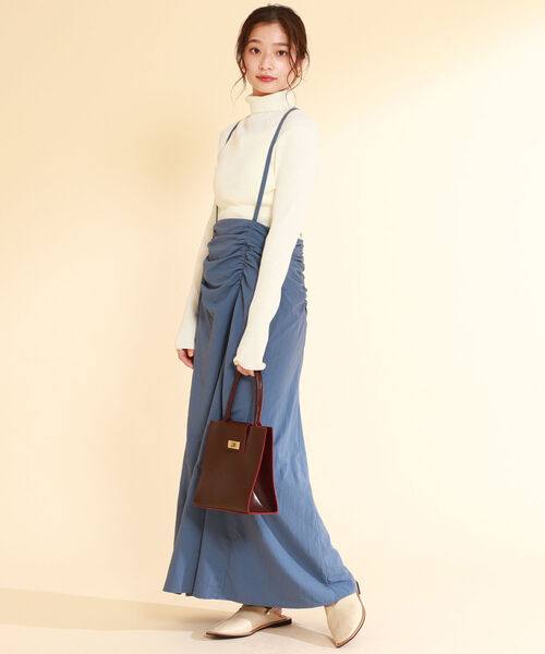 Ray BEAMS(レイビームス)の「Ray BEAMS / ウエスト ギャザー サス付 スカート(スカート・レディース・ブラック/ブルー系その他2・1/0)」の13枚目の写真