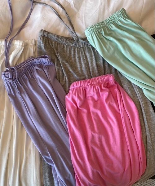 chuu(チュー)の「CHUU ボーイングトレーニングパンツ(スウェットパンツ・レディース・ブラック/ミント/バイオレット/ピンク・FREE)」の15枚目の写真