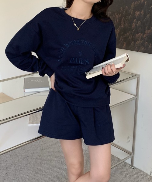 【美品】emmiエミヨガ　トップス＆ショートパンツ　上下セットアップ emmy デニムラップショートパンツセットアップ｜Yahoo!フリマ