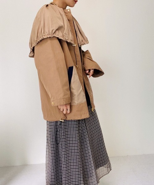 DOLLUPOOPS（ドールアップウップス）の「ビッグカラーフィールドジャケット（その他アウター・レディース・カーキ/キャメル・38）」の4枚目の写真