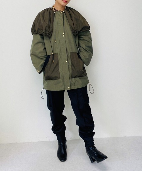 DOLLUPOOPS（ドールアップウップス）の「ビッグカラーフィールドジャケット（その他アウター・レディース・カーキ/キャメル・38）」の14枚目の写真