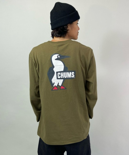CHUMS(チャムス)の「【ZOZOTOWN限定】CHUMS/チャムス ルーズシルエット バックプリントロンT/ブービーTシャツ Booby Logo Long sleeve T-Shirt CH01-1896(Tシャツ/カットソー・メンズ・ブラック/カーキ/ホワイト/マルチ/グレー/ベージュ・L/M/XL)」の5枚目の写真