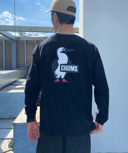 CHUMS(チャムス)の「【ZOZOTOWN限定】CHUMS/チャムス ルーズシルエット バックプリントロンT/ブービーTシャツ Booby Logo Long sleeve T-Shirt CH01-1896(Tシャツ/カットソー・メンズ・ブラック/カーキ/ホワイト/マルチ/グレー/ベージュ・L/M/XL)」の17枚目の写真