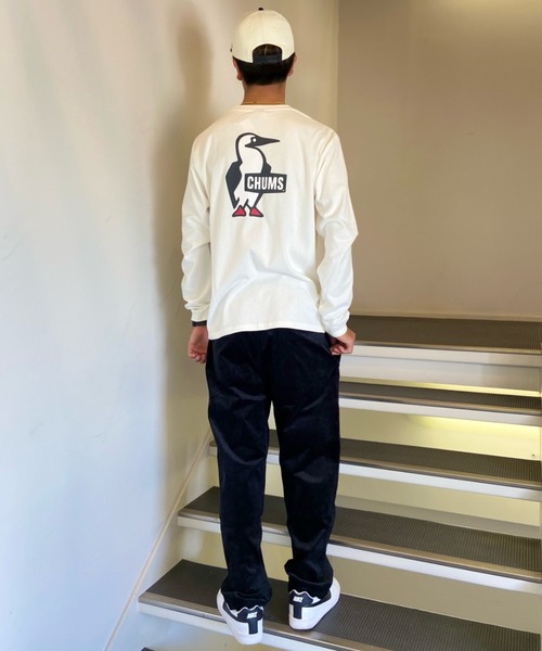 CHUMS(チャムス)の「【ZOZOTOWN限定】CHUMS/チャムス ルーズシルエット バックプリントロンT/ブービーTシャツ Booby Logo Long sleeve T-Shirt CH01-1896(Tシャツ/カットソー・メンズ・ブラック/カーキ/ホワイト/マルチ/グレー/ベージュ・L/M/XL)」の12枚目の写真