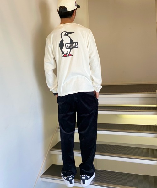 CHUMS(チャムス)の「【ZOZOTOWN限定】CHUMS/チャムス ルーズシルエット バックプリントロンT/ブービーTシャツ Booby Logo Long sleeve T-Shirt CH01-1896(Tシャツ/カットソー・メンズ・ブラック/カーキ/ホワイト/マルチ/グレー/ベージュ・L/M/XL)」の13枚目の写真