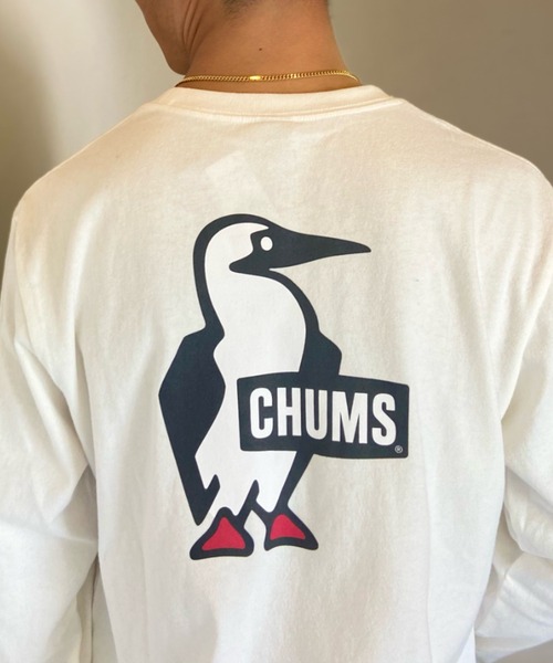 CHUMS(チャムス)の「【ZOZOTOWN限定】CHUMS/チャムス ルーズシルエット バックプリントロンT/ブービーTシャツ Booby Logo Long sleeve T-Shirt CH01-1896(Tシャツ/カットソー・メンズ・ブラック/カーキ/ホワイト/マルチ/グレー/ベージュ・L/M/XL)」の9枚目の写真