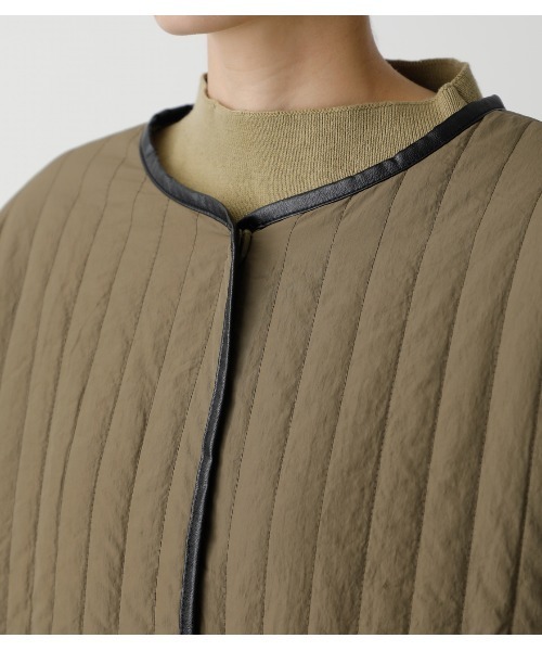 AZUL by moussy（アズールバイマウジー）の「QUILTING BIG JACKET/キルティングビッグジャケット（ブルゾン・レディース・ブラック/オフホワイト/カーキ・FREE）」の20枚目の写真