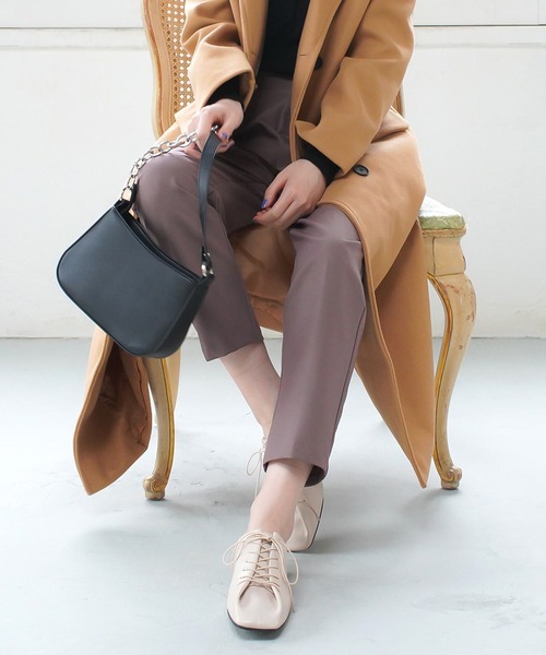 AmiAmi（アミアミ）の「2WAYスクエアトゥレースアップバブーシュ ローファー（ローファー・レディース・ベージュ/ブラック/アイボリー・L/LL/M/S）」の13枚目の写真