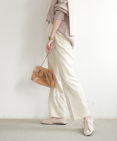 AmiAmi（アミアミ）の「2WAYスクエアトゥレースアップバブーシュ ローファー（ローファー・レディース・ベージュ/ブラック/アイボリー・L/LL/M/S）」の6枚目の写真