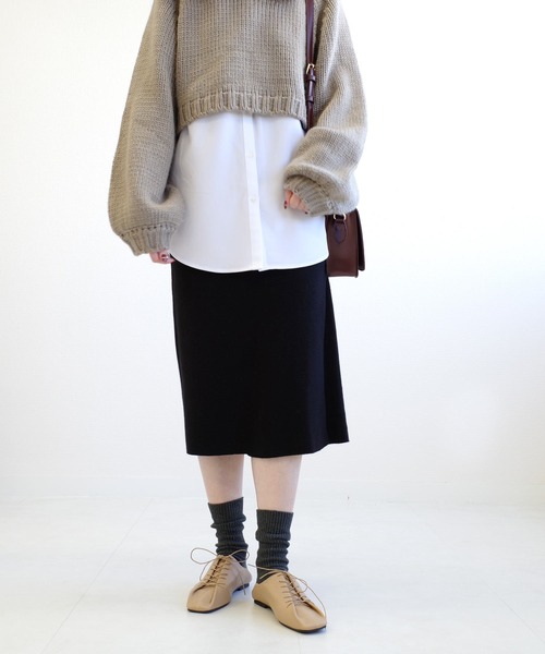 AmiAmi（アミアミ）の「2WAYスクエアトゥレースアップバブーシュ ローファー（ローファー・レディース・ベージュ/ブラック/アイボリー・L/LL/M/S）」の15枚目の写真