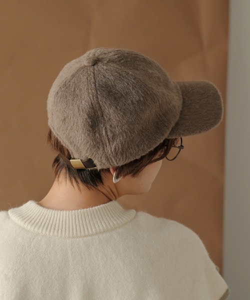 Bab（バブ）の「【WEB限定】シャギーキャップ（キャップ・レディース・ダークブラウン/サンドベージュ/キャメル・ONESIZE）」の2枚目の写真