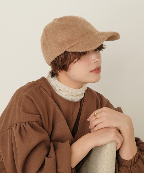 Bab（バブ）の「【WEB限定】シャギーキャップ（キャップ・レディース・ダークブラウン/サンドベージュ/キャメル・ONESIZE）」の14枚目の写真