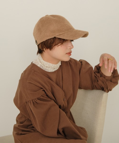 Bab（バブ）の「【WEB限定】シャギーキャップ（キャップ・レディース・ダークブラウン/サンドベージュ/キャメル・ONESIZE）」の6枚目の写真