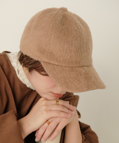 Bab（バブ）の「【WEB限定】シャギーキャップ（キャップ・レディース・ダークブラウン/サンドベージュ/キャメル・ONESIZE）」の4枚目の写真