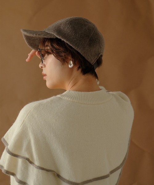 Bab（バブ）の「【WEB限定】シャギーキャップ（キャップ・レディース・ダークブラウン/サンドベージュ/キャメル・ONESIZE）」の8枚目の写真