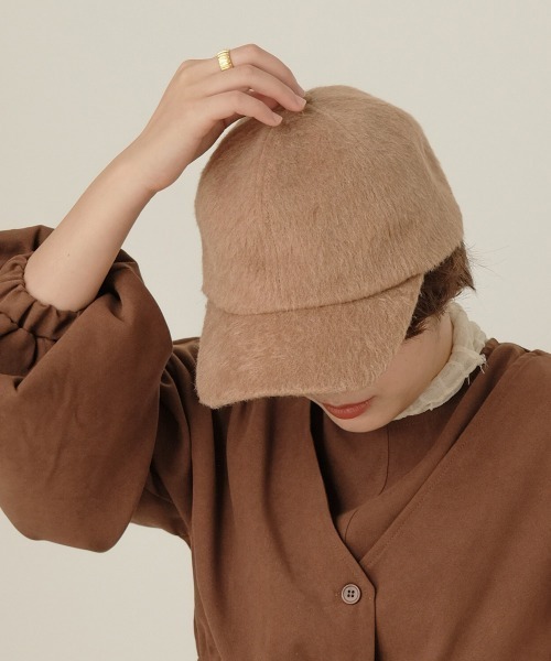Bab（バブ）の「【WEB限定】シャギーキャップ（キャップ・レディース・ダークブラウン/サンドベージュ/キャメル・ONESIZE）」の21枚目の写真