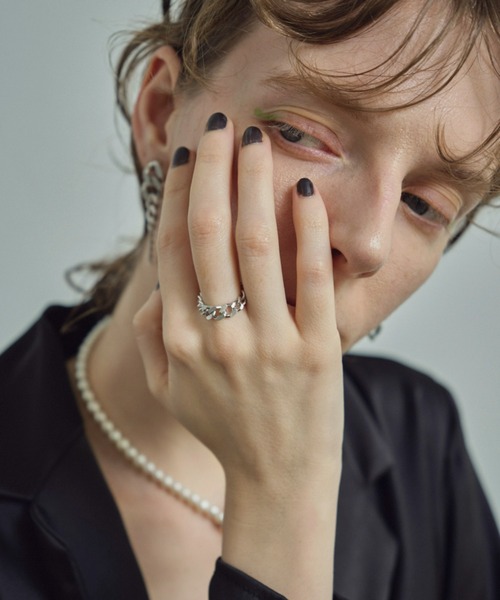 and cloud（アンドクラウド）の「Gradation Ring S（リング・レディース・イエローゴールド/シルバー/ブラック・LL/M）」の12枚目の写真